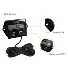 Digital Tach Hour RPM Meter Gauge Tachometer Job Timer For Motorcycle Dirt Bike