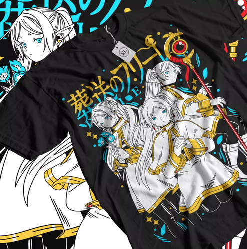 Frieren T-Shirt Beyond Journey's End Fern Stark Girl Anime Gifts Shirt XS - 5XL