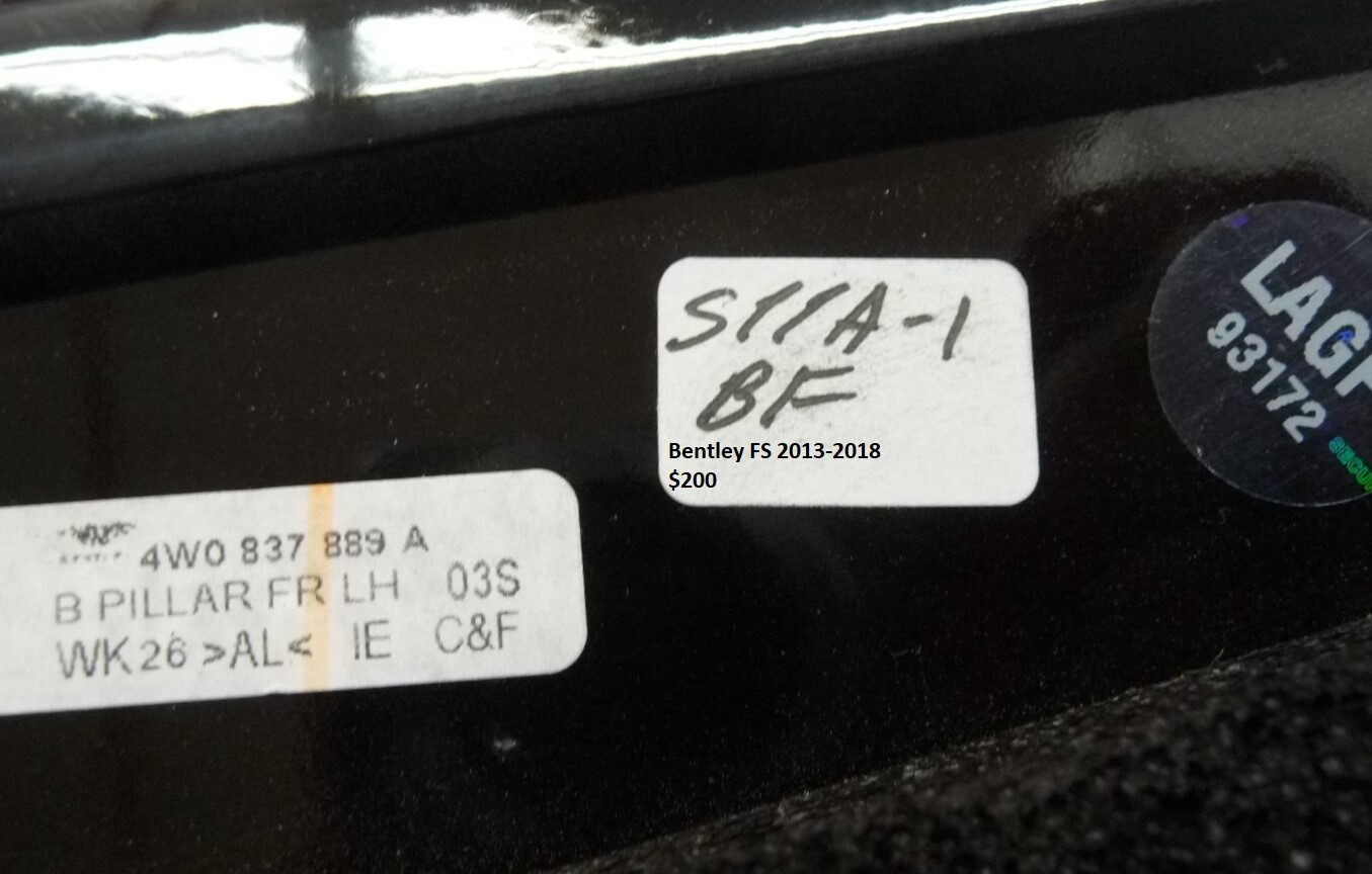 2013-2018 Bentley Flying Spur B-Pillar Cover Plate, Front Left 4W0837889A OEM A1
