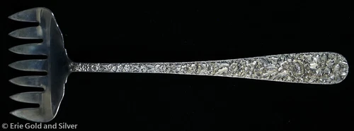 Repousse by S. Kirk & Son 7.5" Sterling Silver Bacon Asparagus Fork