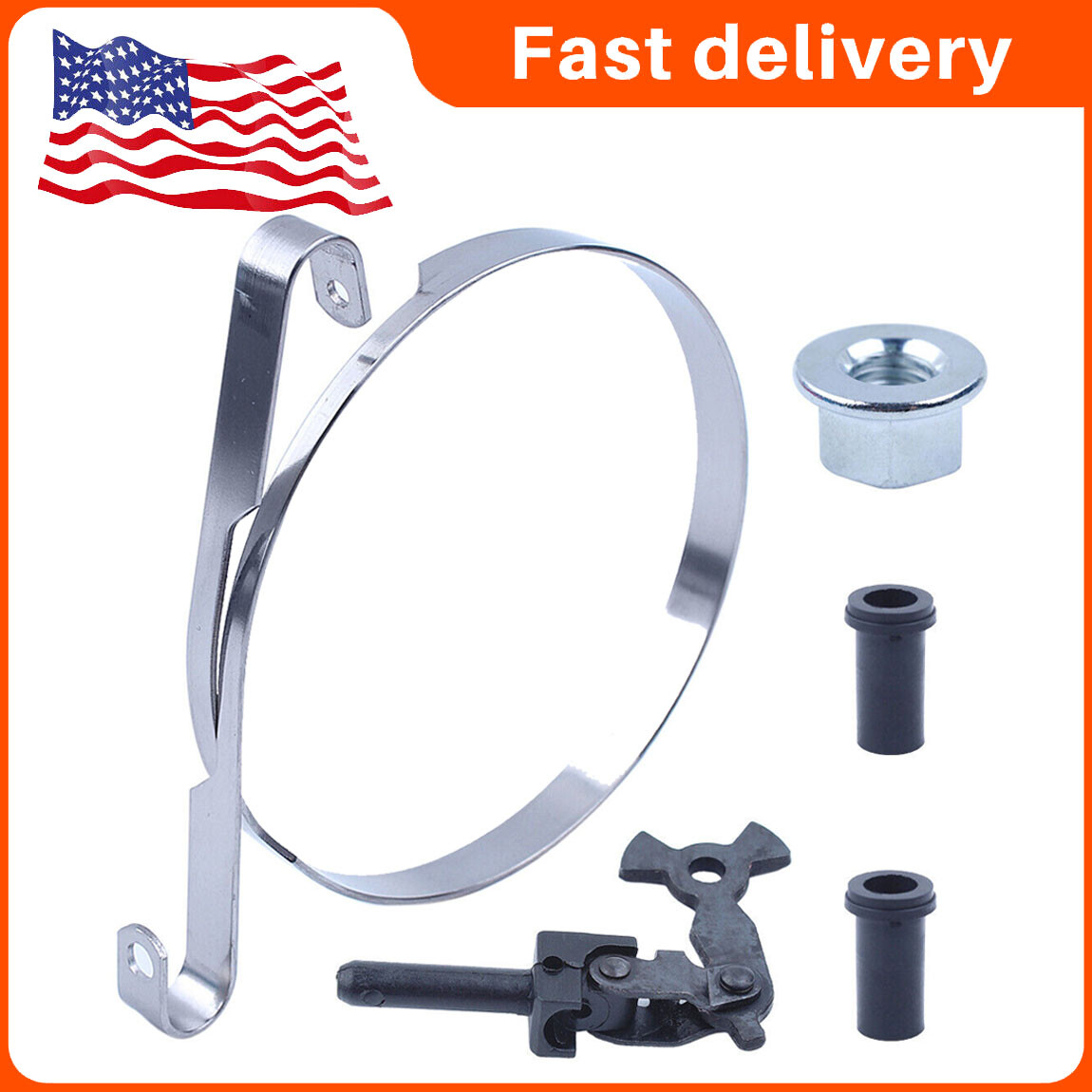 Husqvarna 445e 455 460 Rancher II Chainsaw Clutch Cover Brake Band Repair Kit-image