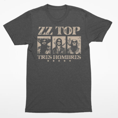 VINTAGE FEEL Distressed ZZ Top - Tres Hombres Rock Band T-Shirt 102401
