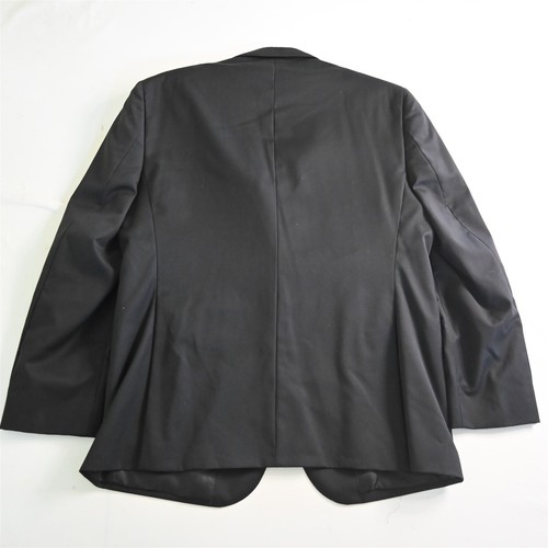 Jos A Bank 46L 40x30 Solid Black Signature Gold 100% Wool Mens Jacket Pants Suit - Picture 19 of 24