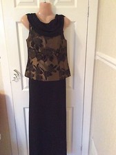 Rare Joseph Ribkoff Ladies Black/gold Maxi  Suit Size10 Immac Hols 5/6 To 15/6