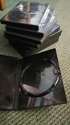 Lot de 10 boîtiers vides occasion rangement DVD - Photo 1/4