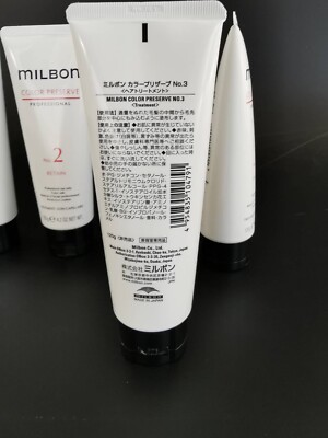 Milbon professional COLOR PRESERVE System Treatment No.1.2.3.4