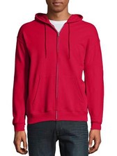 Hanes Men's and Big Men's Ecosmart Fleece Full Zip Hooded Jacket up to Size S