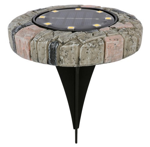 LED Solarleuchte Steinoptik warmweiß Gartenleuchte Leuchtstein Gartendekoration - Bild 3 von 4