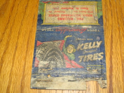 KELLY TIRES PHIL WILLIAMS PITTSBURG ROYAL FLASH BILLBOARD MATCH BOOK 