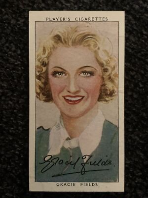 1938 JOHN PLAYER & SONS CIGARETTE CARD FILM STARS #14 Gracie Fields