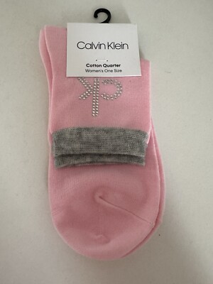 Calvin Klein Socken Rosa mit Strassteinen one sice