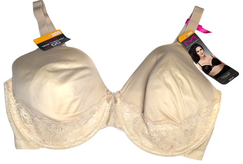 Maidenform® 38 DD Full Fit T Shirt Bra Underwire Lace Beige Lined $40 #09447