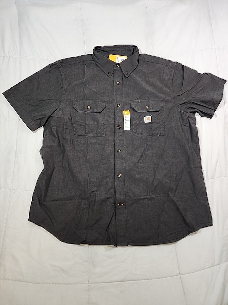 Size 2XL Tall Carhartt Loose Fit Short Sleeve Shirt 104369 Black