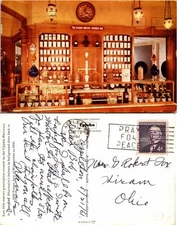 Upjohn Pharmacy Disneyland Postcard Used (35827)