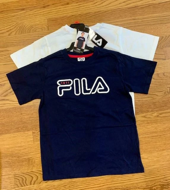 Fila 2-pack Kids Sports Logo Blue /White Cotton T-Shirt Pick Style / Sz TINI {&} - Image 3 of 4