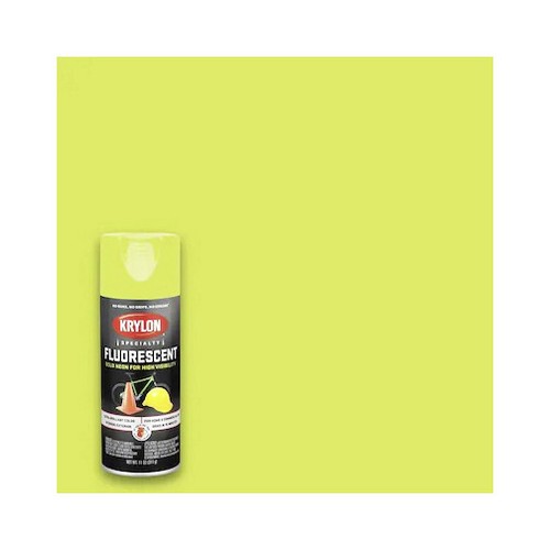 KRYLON FLUORESCENT SPRAY PAINT LEMON YELLOW 3104 Bold Neon Color HIGH