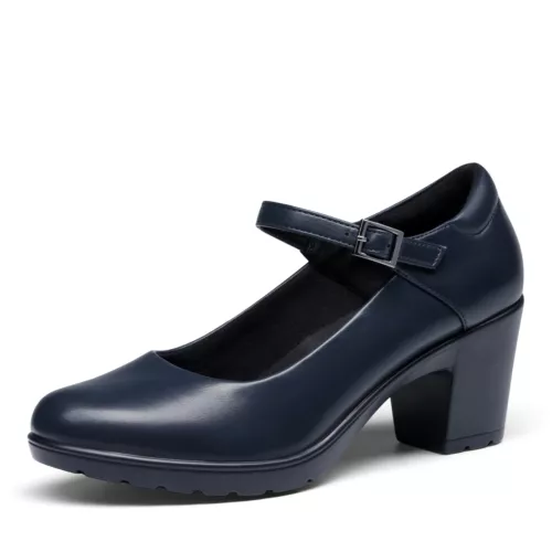 Women Office Shoes Arch Support Mary Jane Pumps Low Chunky Heel Dress Pumps - Picture 9 of 24