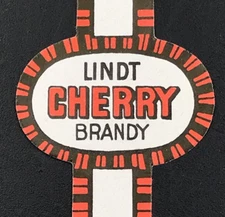 Original Cherry Brandy Kirsch Lindt & Sprungli Chocolate Candy Label Switzerland