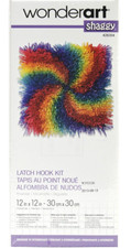 Wonderart Shaggy 426304 Pinwheel 12" X 12" Latch Hook Kit