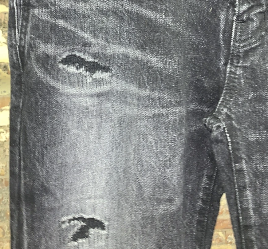 Saint Laurent Paris 2018 pantalone nero denim sfumato taglia 34 504703 YH805