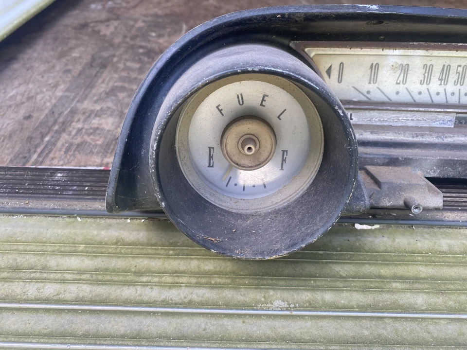 1964 Ford Galaxie 500 Dash Instrument Cluster Trim Speedometer Bezel Gauges - Image 3 of 4