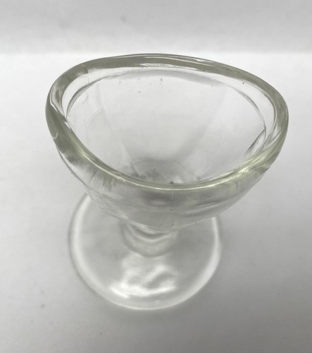 Vintage Clear Glass Eye Wash Cup 8 Paneled Pedestal 2 3/8" tall "20" on Bottom - Picture 13 of 20
