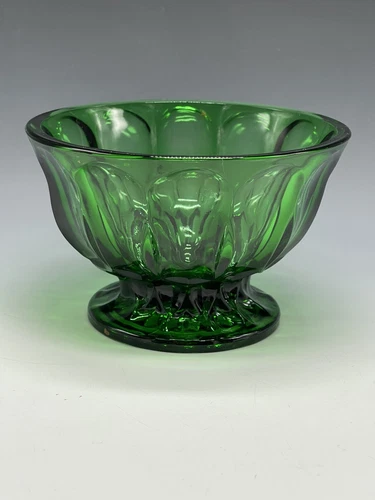 Anchor Hocking Emerald Green Glass Fairfield Footed Bowl Candy Dish Sundae