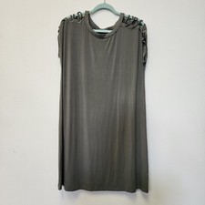 Doe & Rae T-shirt Dress M Open Shoulder Lace Up Flirty Sporty Loose Fit Summer