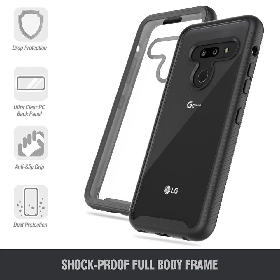 Funda resistente transparente a prueba de golpes para LG G8 ThinQ sin protector de pantalla incorporado Foto 3 de 4
