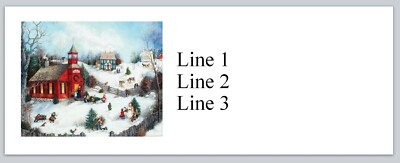 Personalized Address labels Country Scene Christmas e (jx 177)