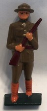Grey Iron Lead Toy Soldier US Infantry, Port Arms early G-016 Barclay Manoil