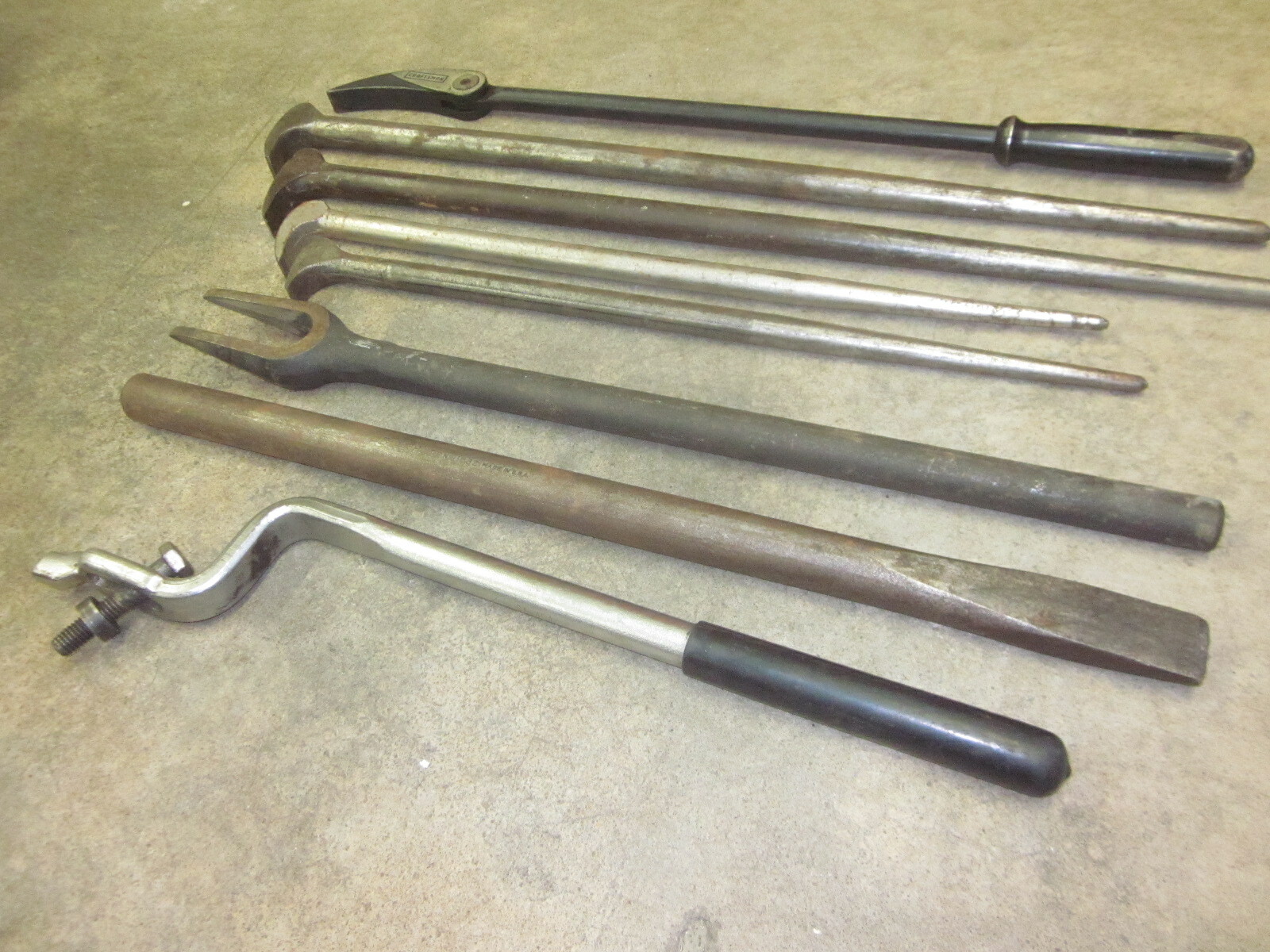 Snap On Craftsman Wrecking Pry Bar Tool Mixed Set w/ Pickle Fork