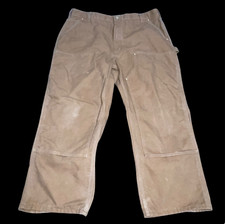 VTG Carhartt Double Knee Carpenter Pants Men's 40 x 29 Union Made in USA B01 BRN