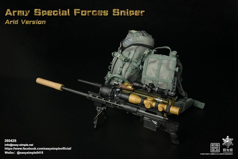 1/6 Scale Easy&Simple 26042S Army Special Forces Sniper Arid 1/6 Scale Easy&Simple 26042S Army Special Forces Sniper Arid