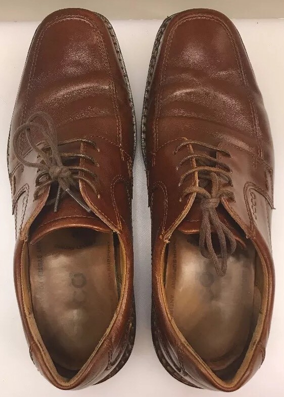 Ecco Men 9 9.5 US 43 EU Bicycle Bike Toe Oxford Dress Shoes  display picture 1