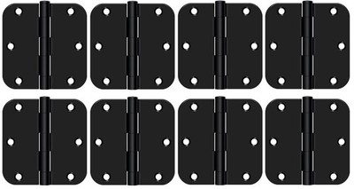 8-Pack Deltana 3-1/2 x 3-1/2 Plain Bearing 5/8'' Radius Corner Full Mortise Hinge