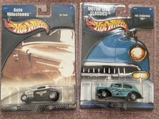 Hot Wheels Lot Of 2 Cars Auto Milestones And Motor City Classics