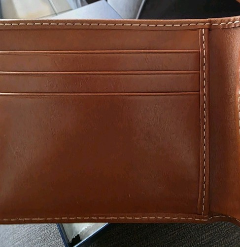 Portafoglio Polo Ralph Lauren in pelle marrone brunito bifold - Foto 7 di 9