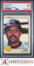1983 FLEER #645 REGGIE JACKSON ANGELS HOF PSA 9
