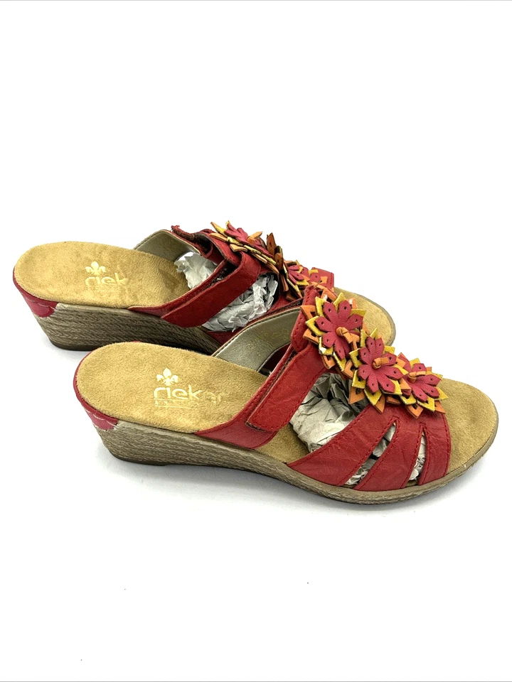 Rieker Sommer Sandalen mit Absatz rot Gr.36 NEU AM20 - Bild 1 von 4