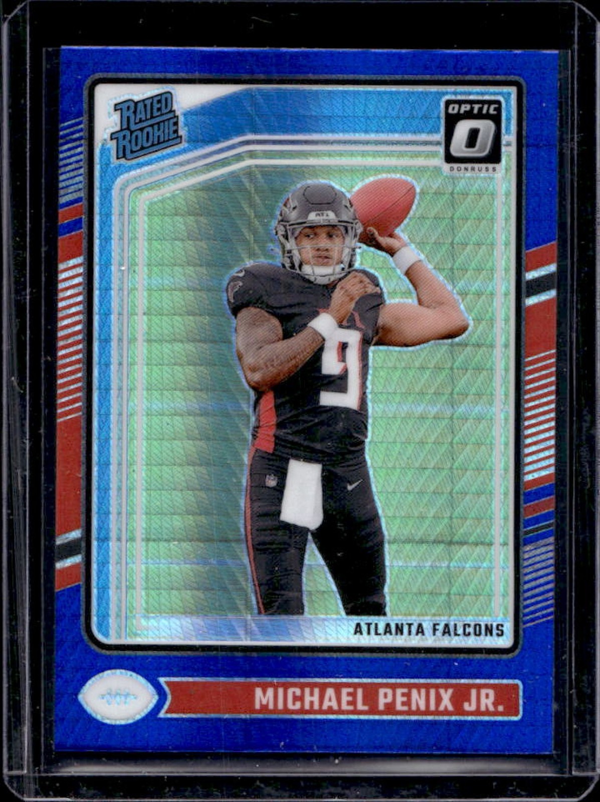 2024 Donruss Optic Michael Penix Jr. Blue Hyper Rated Rookie #279 Falcons