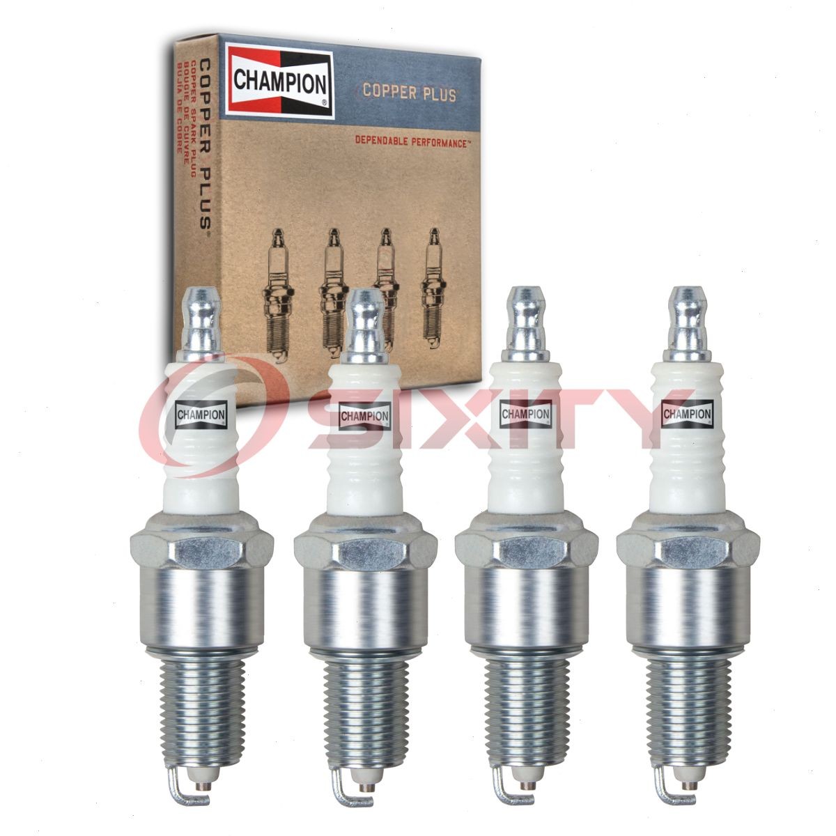 4 pc Champion Copper Plus Spark Plugs for 1973-1976 Nissan B210 1.3L 1.4L L4 bh