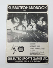 Subbuteo Handbook 1974 Leaflet Rules General Instructions Vintage