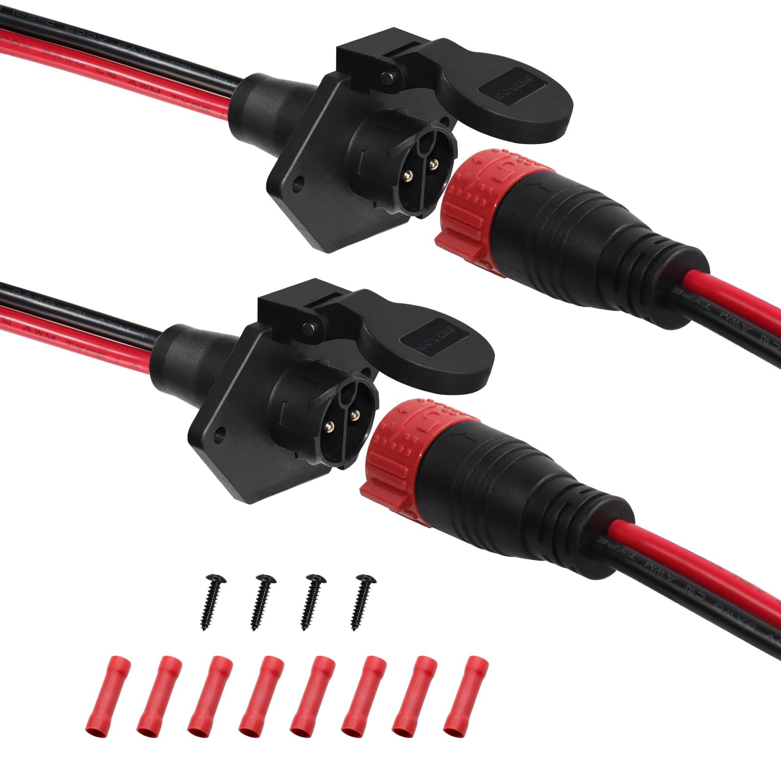 Plugs For Minn Kota 12v/24v/36v/48v 2-prong,straight (2pk Re