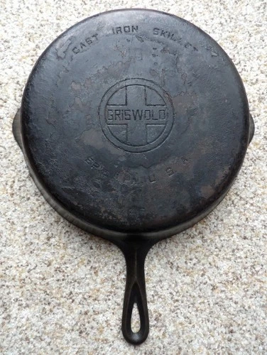 Old Large Griswold Cast Iron #10 Skillet Large Logo