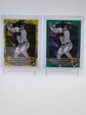 2025 Bowman Chrome SAMMY STAFURA Lot of 2, Yellow Sapphire /75 and Green /99