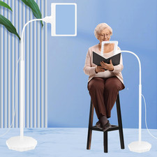 5X Magnifying Glass with Light and Stand, 36 LED Dimmable Floor Magnifying Lamp,