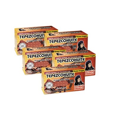 Del Indio Papago Neutral Soap Tepezcohuite 125g Regenerative and Antioxidan 5PCs