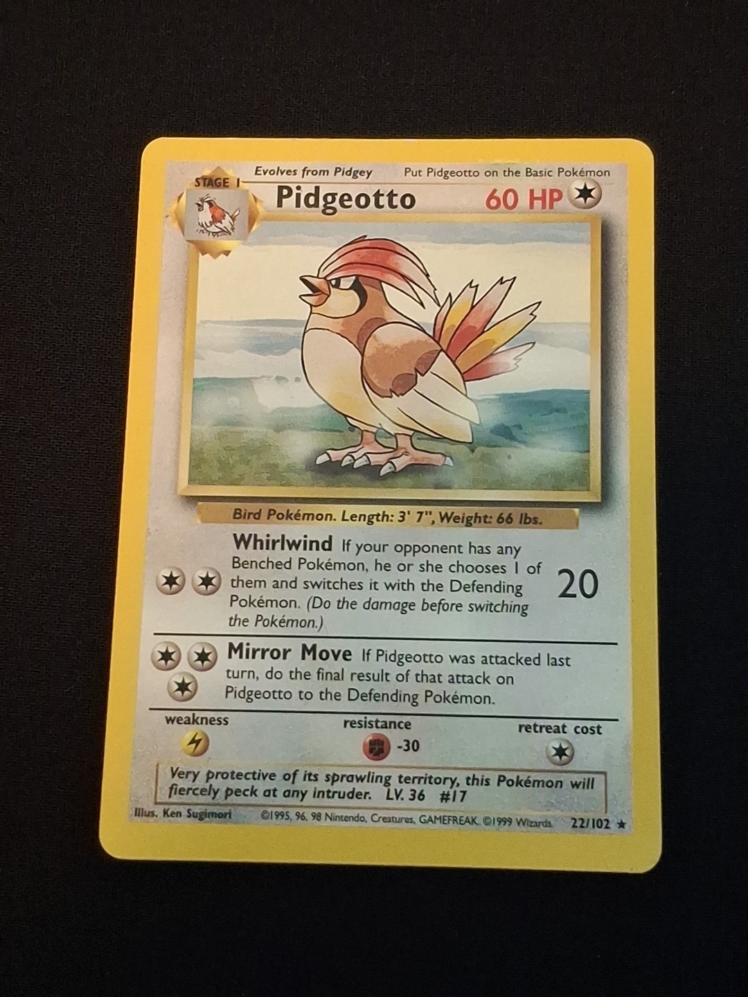 Pidgeotto 022/102 Base Set Regular Lp+ Any 3 Free Ship
