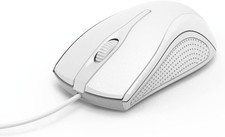 Hama Computermaus Mit Kabel, Maus Mit 3 Tasten Für PC Laptop Schwarz und Weiß